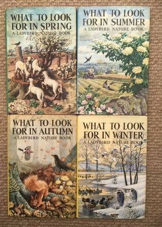 4 Vintage Ladybird What To Look For In Spring.  Etc Full Set Books Series 536 Dj