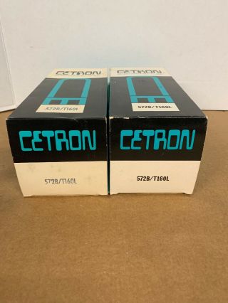Pair Cetron 572b Electronic Tubes With Boxes,