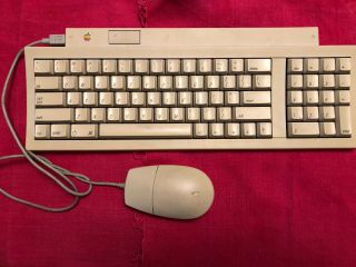 Vintage Extended Apple Keyboard M0487 And Apple Desktop Mouse Ii M2706 Combo