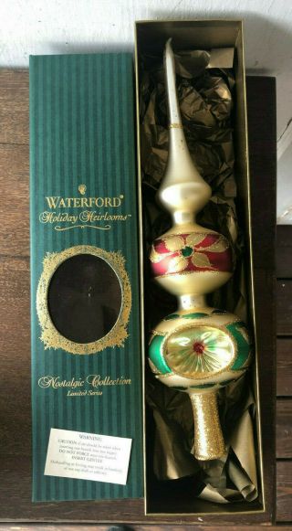 Vintage Waterford Holiday Heirlooms Ashling Tree Topper Christmas Ornament
