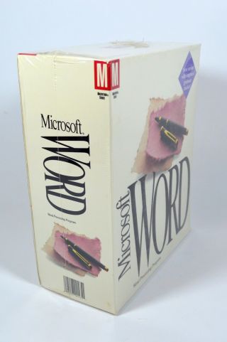 Vintage 1991 Apple Macintosh Mac MICROSOFT WORD Version 5.  0 Software 4