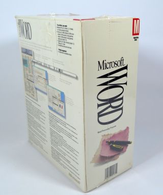 Vintage 1991 Apple Macintosh Mac MICROSOFT WORD Version 5.  0 Software 5