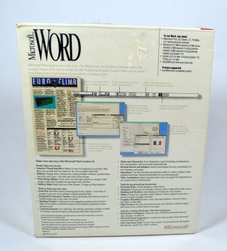 Vintage 1991 Apple Macintosh Mac MICROSOFT WORD Version 5.  0 Software 6
