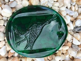 Pressed Glass Suncatchers Vintage Variety Bird Kiwi Green Museum Art