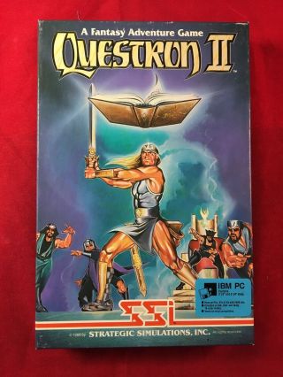 Questron Ii - Ssi - Ibm Pc Vintage Computer Game - Complete In Big Box