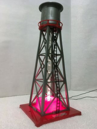 Vintage Colber American Flyer Water Tower With Light And Bubbling Tube;