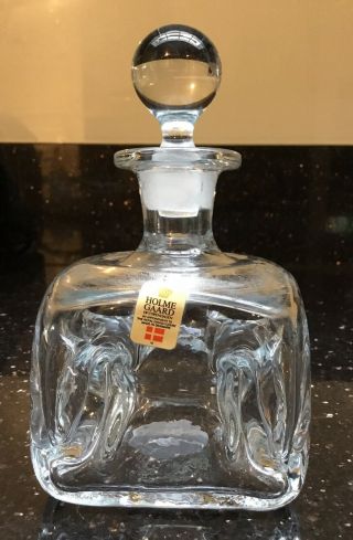 Vintage Michael Bang For Holmegaard Glass Snapsedoktor Schnapps Bottle Decanter