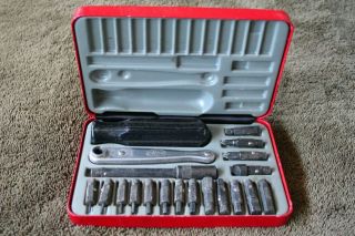 Vintage Chapman 20 Piece Bit Set With Phillips,  Sae Allen Hex Bits And Others