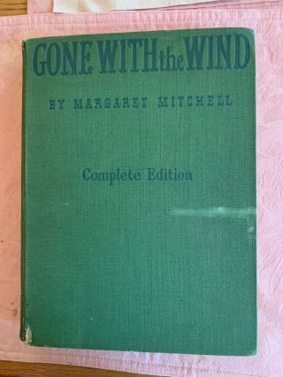 Vintage Gone With The Wind By Margaret Mitchell 1939 Hardback Book - E14