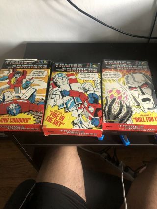 Transformers Vol.  4,  5,  6 Vhs Tape W/ Box - 1984 Vintage