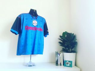 Bolton Wanderers 1995/1997 Away Football Shirt Retro Vintage Reebok 42/44” L