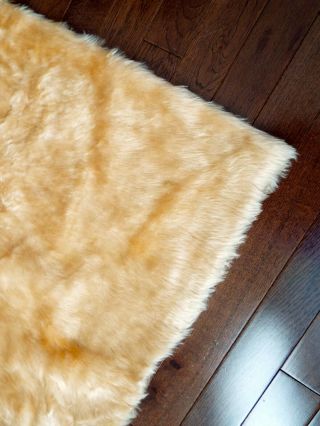 Vintage Teddy Bear Fabric Tan Fur Shaggy 76 