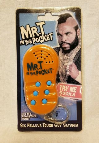 Vintage Mr.  T In Your Pocket Talking Keychain In Package The A Team