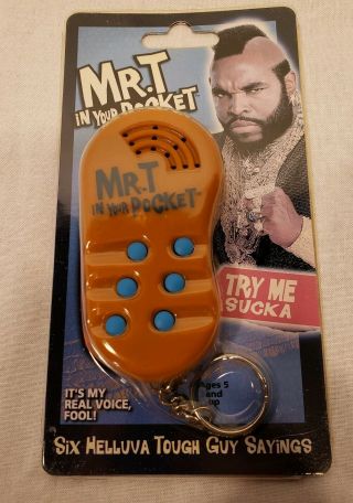 Vintage Mr.  T in Your Pocket Talking Keychain in Package The A Team 3