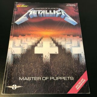 Metallica - Master Of Puppets - Guitar Tab Book Vintage