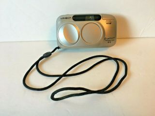 Vintage Minolta Freedom Zoom Explorer Ex Camera,  Case,  Remote & Paperwork