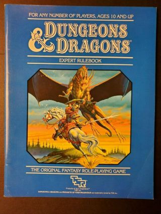 Tsr Vintage Dungeons & Dragons - Expert Rulebook - 1st Printing 1983 - D&d Ad&d