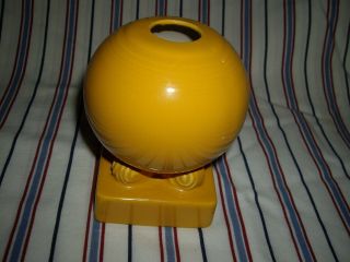 VINTAGE Fiestaware Bulb Candle Holders Fiesta yellow Round Set of 2 2