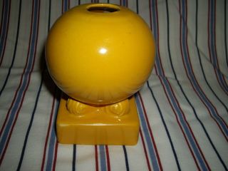 VINTAGE Fiestaware Bulb Candle Holders Fiesta yellow Round Set of 2 5