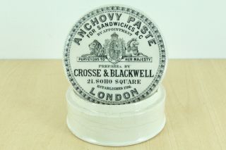Vintage Crosse & Blackwell London Anchovy Paste Royal Coat Arms Potlid,  Base