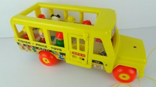 Vintage Fisher Price Little People Play Family School Bus 192 Complete 2