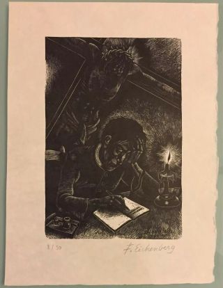Fritz Eichenberg 5 Signed Woodblock Prints Limited Editions Club Numbered Lec
