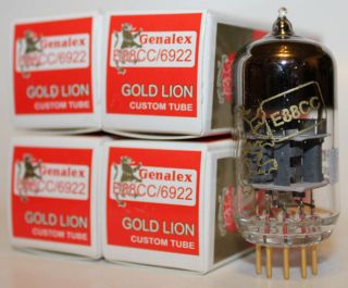 Matched Quads Genalex Gold Lion Ecc88/6922 Tubes,