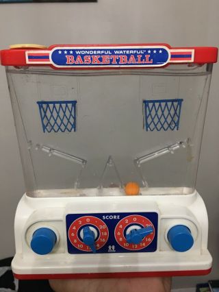 Vintage Tomy Toys Wonderful Waterful Basketball Plastic Water Game 1977 No Leaks