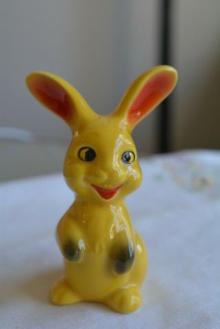 Vintage Goebel Yellow Bunny Rabbit Figurine Germany 1967