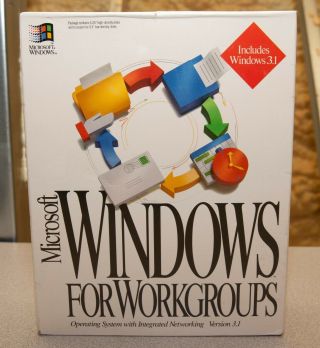 Microsoft Windows For Workgroups 3.  1 Built In Network 5.  25 " Hd 1.  2mb
