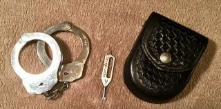 Vintage Safariland Model 90 Handuff Case W/ Handcuffs