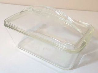 Westinghouse Vintage Covered Clear Glass Meat/bread Loaf Dish Lid With Handle