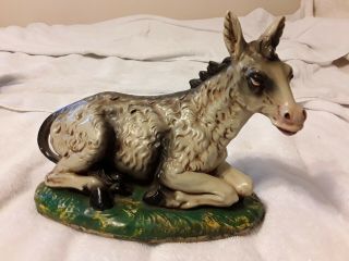 Vintage Fontanini Nativity Donkey Paper Mache For 12 " Scale Figure Set
