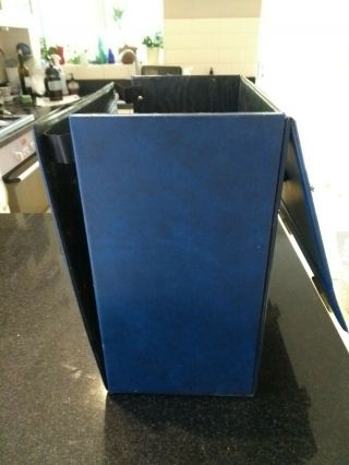 VINYL LP RECORD STORAGE BOX CASE (BLUE) VINTAGE 1960s / 1970s 3
