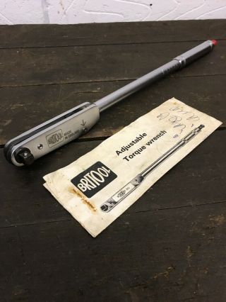 Vintage Britool Torque Wrench In 3/8” Drive Avt300a.  5 - 33 Nm / 4 - 24 Lbfft