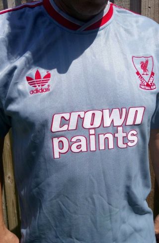 Retro Vintage Liverpool Away Shirt 1987 - 88 Size Medium/ Large