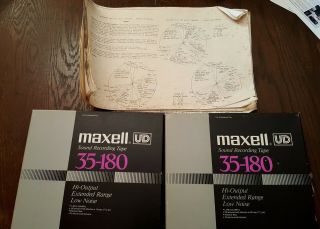 4 Maxell Ud 35 - 180 Hi - Output/extended Range/low Noise 10.  5 Inch Reels Monterey