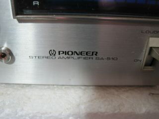 Pioneer Model SA - 510 Integrated Stereo Amplifier==Serviced & 3