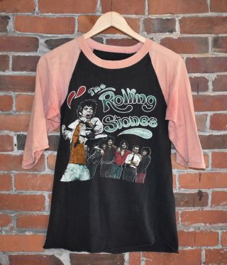 Vintage 1981 - 1982 Rolling Stones Authentic Rock And Roll T - Shirt Small