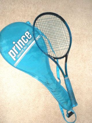 Vintage Prince Tennis Racquet With Cover Graphite Pro Xb Oversize Exc Cond