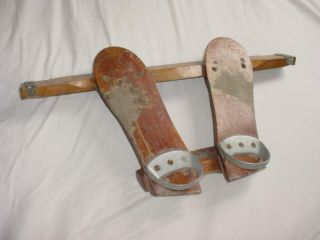 Vintage Wooden Rowing Boat Foot Plate In Mahogany Make Wall Display