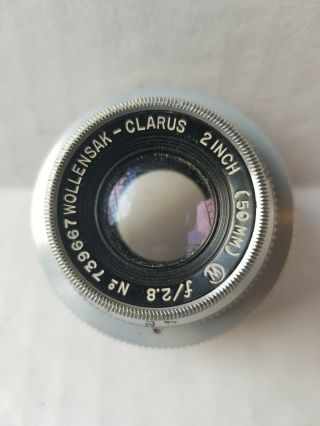 WOLLENSAK - CLARUS 2 inch (50 mm) f/2.  8 no.  739667 2