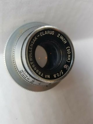 WOLLENSAK - CLARUS 2 inch (50 mm) f/2.  8 no.  739667 3