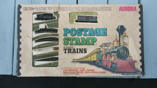 Vintage Aurora 4722 Postage Stamp N Scale Train Set  Rattler  With Orig.  Box