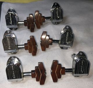 Vintage Grover Imperial Chrome Stairstep Guitar Tuners Tuning Machines 60 ' s 70 ' s 2