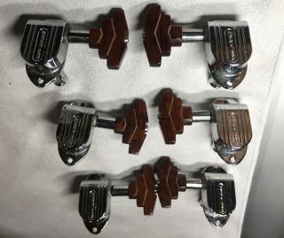 Vintage Grover Imperial Chrome Stairstep Guitar Tuners Tuning Machines 60 ' s 70 ' s 5