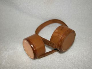 Vintage Weaver K6 Rifle Scope Leather End Cap Covers