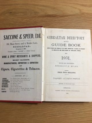 Old GIBRALTAR Directory & Guide Book 1931 (With Plans And Views) Scarce 2