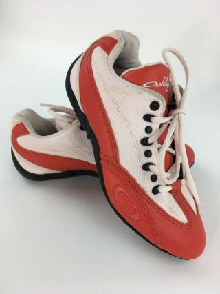 Vtg Oakley Carbon Racing Shoes - Red On White Size Us 6