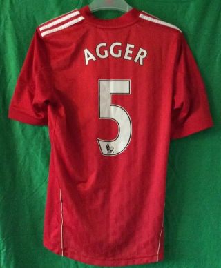 Liverpool Fc Vintage Adidas 2010/12 Home Shirt Small ‘agger 5’